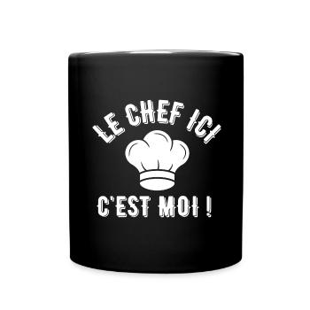 cuisinier, fan de cuisine, chef de cuisine - Mug uni - noir - Devant