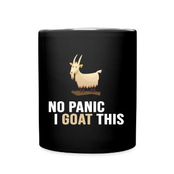 Ziegenhaltuzng Ziege Ziegenhirte "goat this" - Tasse einfarbig - Schwarz - Vorne