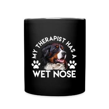 Berner Sennenhund - Tasse einfarbig - Schwarz - Vorne