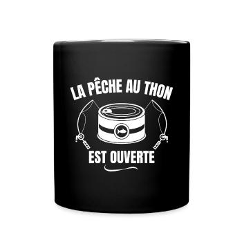 pêche, fan de pêche, je suis pêcheur - Mug uni - noir - Devant