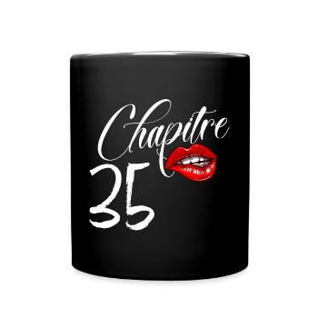 Anniversaire 35 ans Femme chapitre 35 Glamour - Mug uni - noir - Devant