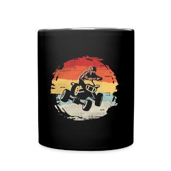 VTT Biker Motocross Offroad Quad Rider Quad - Mug uni - noir - Devant