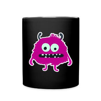 Monstre Pourpre Poilue | Créature mignonne et ridicule - Mug uni - noir - Devant