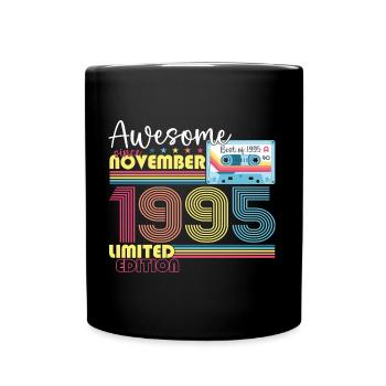 November born 1995 27th birthday gift - Full Colour Mug - black - Front