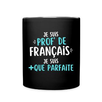 humour prof de français cadeau marrant - Mug uni - noir - Devant