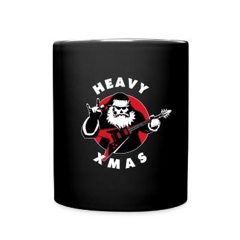 Santa Claus Heavy Metal - Tasse einfarbig - Schwarz - Vorne