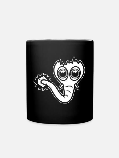 The funny bizarre imaginative Sägofant. - Full Colour Mug - black