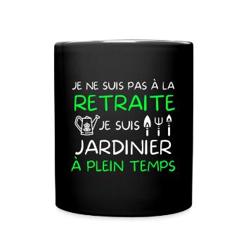 jardinier, jardiner, jardinage, paysagiste - Mug uni - noir - Devant