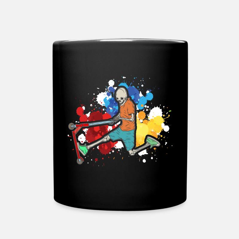 Scooter Stunt - Tasse einfarbig - Schwarz