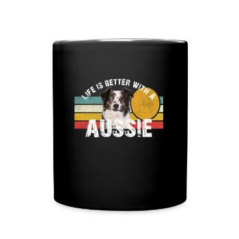 Australian Shepherd - Full Colour Mug - black - Front