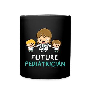 Kinderarzt Krankenhaus Medizin Arzthelferin - Tasse einfarbig - Schwarz - Vorne
