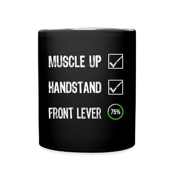 Calisthenics Checklist Motivation T-shirt athlète - Mug uni - noir - Devant