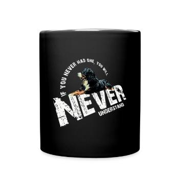Berner Sennenhund - Tasse einfarbig - Schwarz - Vorne