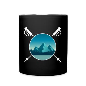 Randonnée Bâton de randonnée « alpine » servus alpen - Mug uni - noir - Devant