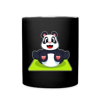 Panda Yoga Fitness Gymnastik - Tasse einfarbig - Schwarz - Vorne