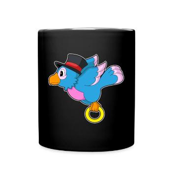 Papagei Bräutigam Ehering Hochzeit - Tasse einfarbig - Schwarz - Vorne