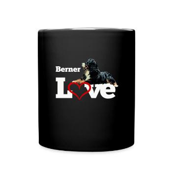 Berner Sennenhund - Tasse einfarbig - Schwarz - Vorne
