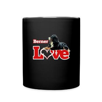 Berner Sennenhund - Tasse einfarbig - Schwarz - Vorne