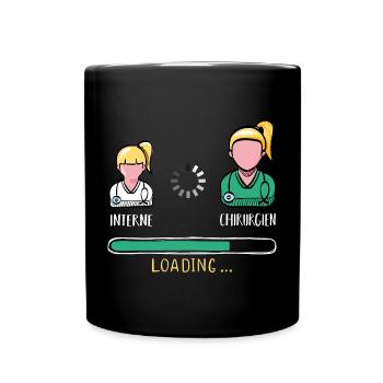 Chargement Interne Médecin Humour Futur Chirurgien - Mug uni - noir - Devant