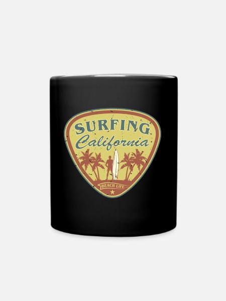 Surf California - Beach Life Style - Mug uni - noir