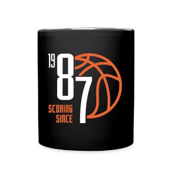 36. Geburtstag Basketball 36 Jahre Jahrgang 1987 - Tasse einfarbig - Schwarz - Vorne