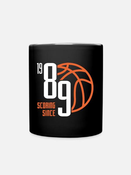34. Geburtstag Basketball 34 Jahre Jahrgang 1989 - Tasse einfarbig - Schwarz