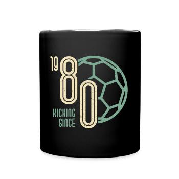 43. Geburtstag Fußballer 43 Jahre Jahrgang 1980 - Tasse einfarbig - Schwarz - Vorne