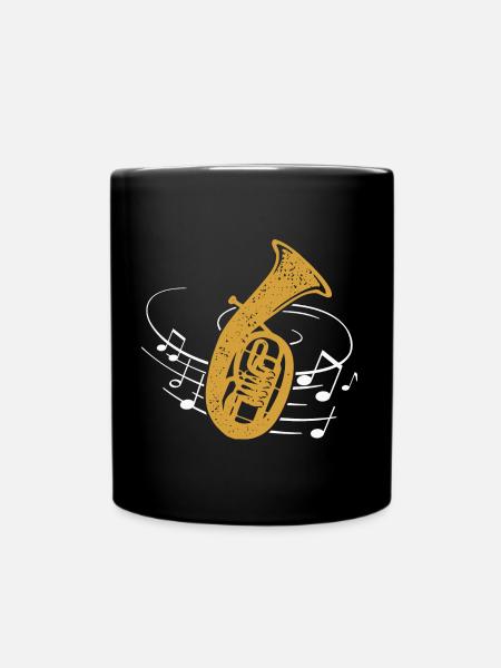 Baryton cor partition musique ténor cor cuivres musiciens - Mug uni - noir
