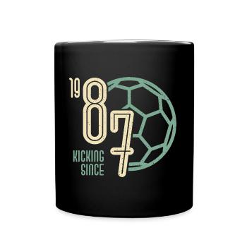 36. Geburtstag Fußballer 36 Jahre Jahrgang 1987 - Tasse einfarbig - Schwarz - Vorne