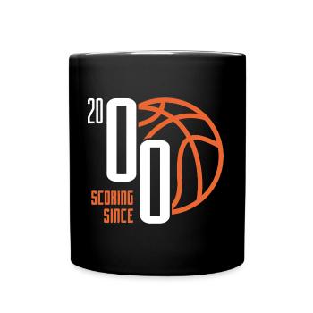 23rd Birthday Basketball 23 Years Born 2000 - Full Colour Mug - black - Front