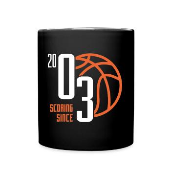 20. Geburtstag Basketball 20 Jahre Jahrgang 2003 - Tasse einfarbig - Schwarz - Vorne