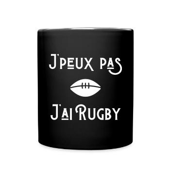 rugby sport, rugby humour, fan de rugby - Mug uni - noir - Devant