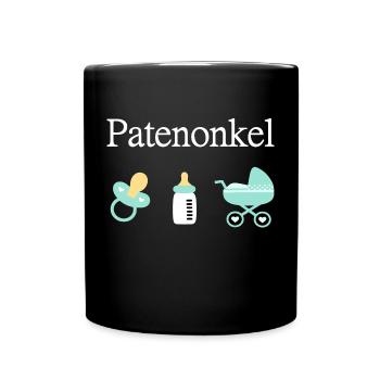 Patenonkel Geburt Junge Taufe - Tasse einfarbig - Schwarz - Vorne