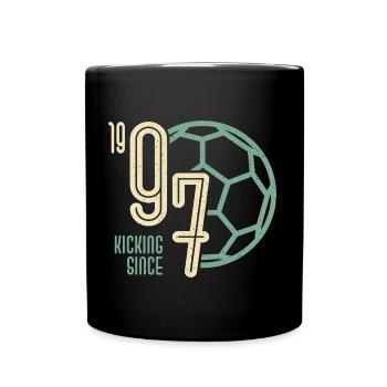 26. Geburtstag Fußballer 26 Jahre Jahrgang 1997 - Tasse einfarbig - Schwarz - Vorne