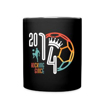 9ème anniversaire footballeur 9 années Né en 2014 - Mug uni - noir - Devant
