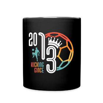 Footballeur de 10 ans né en 2013 - Mug uni - noir - Devant