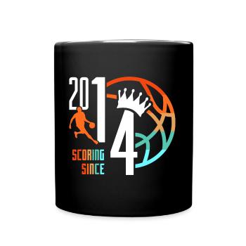 9ème anniversaire basketball 9 ans nés en 2014 - Mug uni - noir - Devant