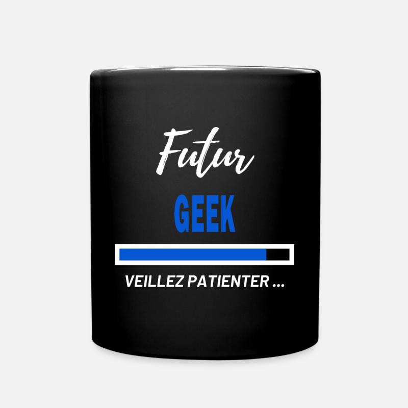 Futur Geek Panneau Patient - Mug uni - noir