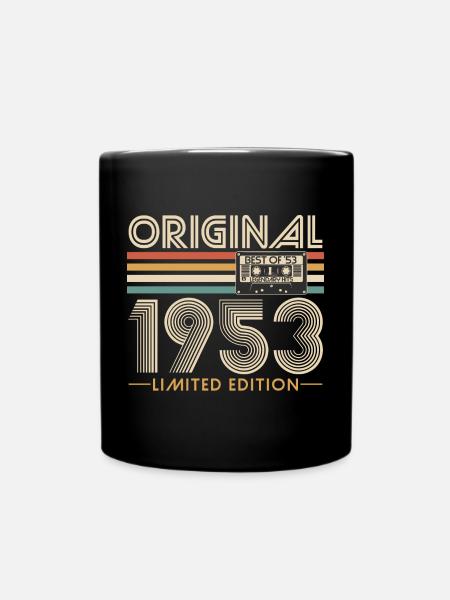Original 1953 Jahrgang Vintage Geburtstag Retro - Tasse einfarbig - Schwarz