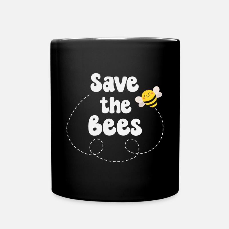 Biene Bienen - Tasse einfarbig - Schwarz