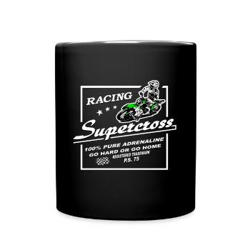 Supercross - Moto Cross - Motocross - Mug uni - noir - Devant