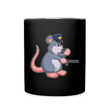 Rat Policier Matraque Police - Mug uni - noir - Devant
