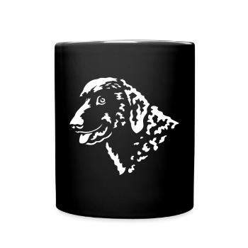 Curly-Coated Retriever Head "Black Edition" - Full Colour Mug - black - Front