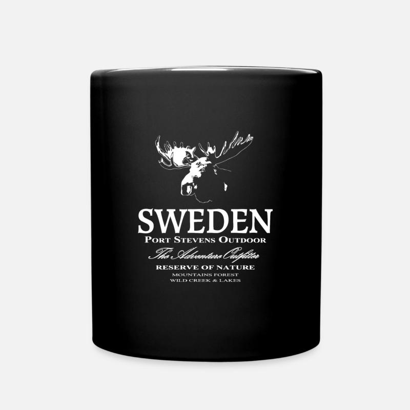 Schweden - Elch - Tasse einfarbig - Schwarz