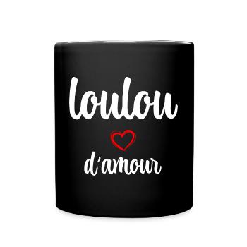 Loulou D'Amour Cadeau Couple - Mug uni - noir - Devant