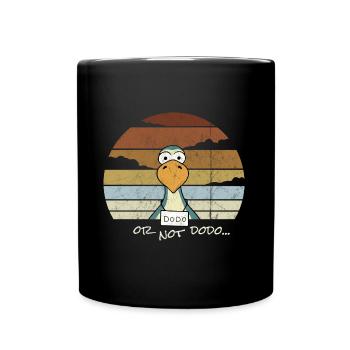 Retro Cartoon Dodo or not Theater Wortspiel - Tasse einfarbig - Schwarz - Vorne