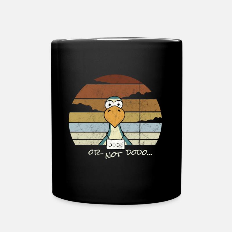 Rétro Cartoon Dodo ou pas Théâtre Wordplay - Mug uni - noir