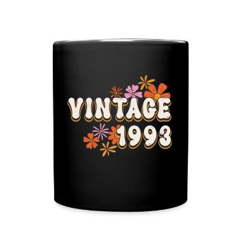 30. Geburtstag Vintage 1993 Frauen Geschenkidee - Tasse einfarbig - Schwarz - Vorne