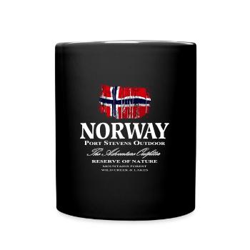Norway Adventures - Drapeau de la Norvège - Mug uni - noir - Devant
