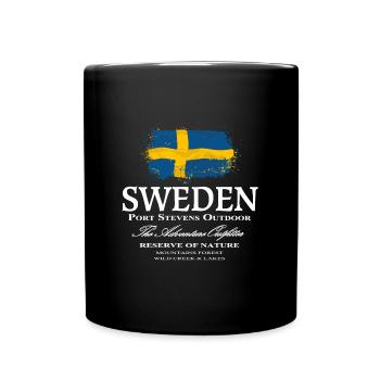 Drapeau de la Suède - Drapeau suédois - Mug uni - noir - Devant